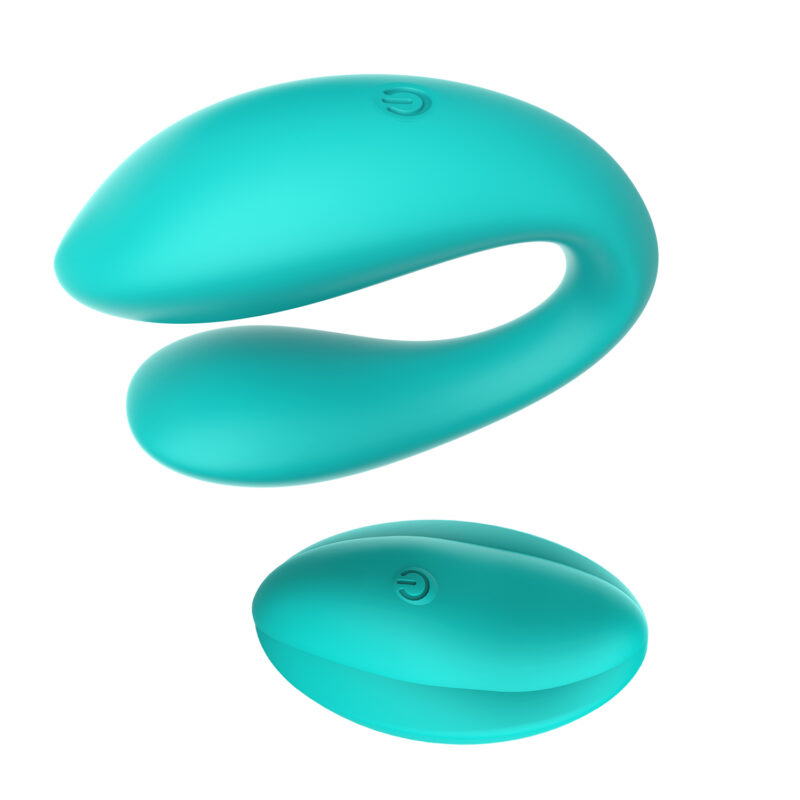 Vibrador en forma de U HELEN de Winyi, con doble motor, control remoto y silicona líquida IPX7