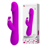 Vibrador conejito Pretty Love Robert con 30 funciones y punta flexible para punto G