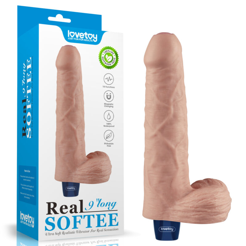 Consolador vibrador recargable realista de 9 pulgadas marca LoveToy