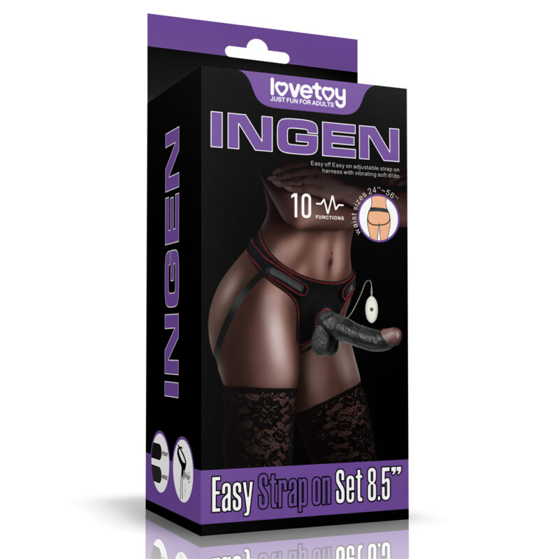 Arnés con dildo vibrador Lovetoy 8.5 pulgadas