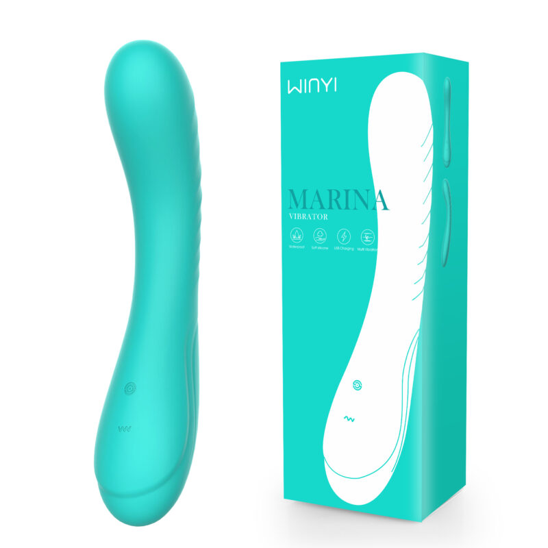 Sex Shop Perú 55 Vibrador inalámbrico MARINA de Winyi, silicona líquida, recargable, con 10 modos y diseño elegante